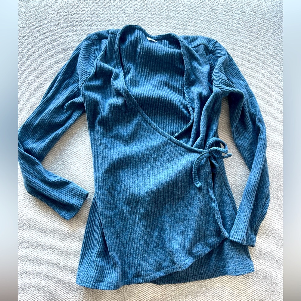 Navy chenille sweater